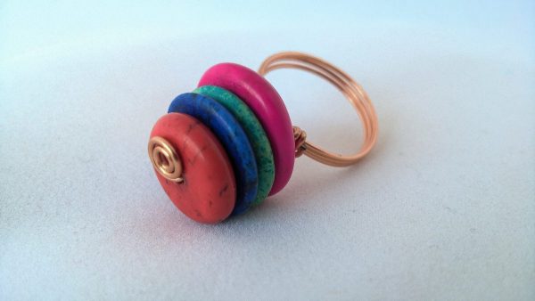 Ring Multi-Color Howlite