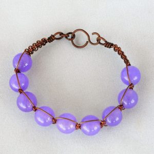 Quartz Purple (dyed) Wirebangle
