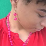 Quartz Pink (dyed) Earring